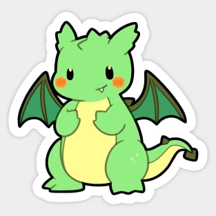 Cute Green Dragon Sticker